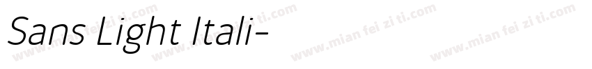 Sans Light Itali字体转换